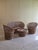 1970s Vintage Rattan Lounge Set, 1970s, Set of 4 For Sale - Image 5 of 13