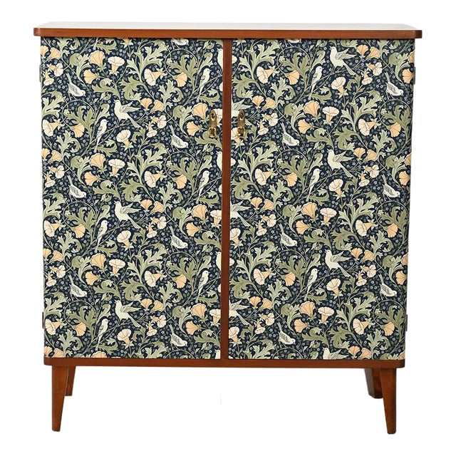 Scandinavian Upholstered Cabinet, 1950s For Sale