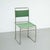 Mid-Century Modern tubular steel chair with green fabric. By unknown manufacturer from France, circa 1950. In original...