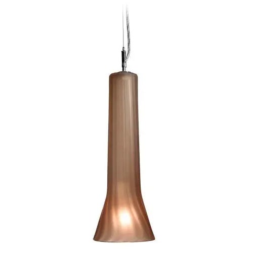 Tempo Flare Frosted Pendant Light from the Flashlight Collection in Tea For Sale - Image 4 of 4