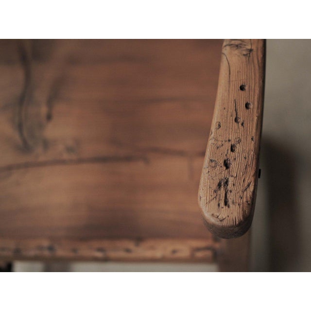 Rustic Alpine Folk Art Armchair in Larch and Pine, 1900s For Sale - Image 3 of 15