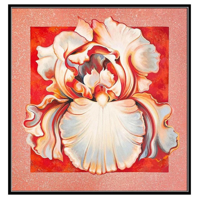Realism 1980s Apricot Iris, Lowell Nesbitt For Sale - Image 3 of 5