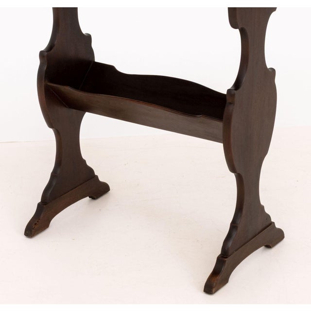 Modern Vintage Mahogany Magazine Rack End Table For Sale - Image 3 of 6