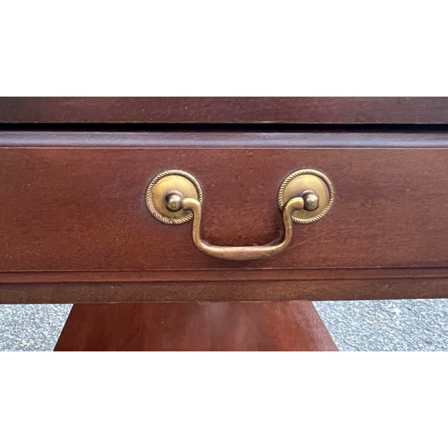Vintage Mersman Regency Style Mahogany Side Tables - A Pair For Sale - Image 11 of 12