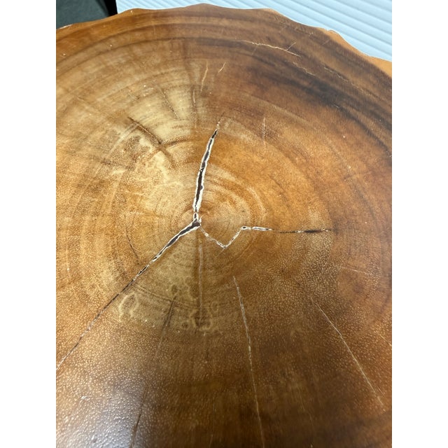 Tan Organic Modern Maple Wood Stools, Pair For Sale - Image 8 of 12