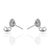 Contemporary Vintage Style Pear Cut Emerald Diamond Halo Studs in Sterling Silver, a Pair For Sale - Image 3 of 13