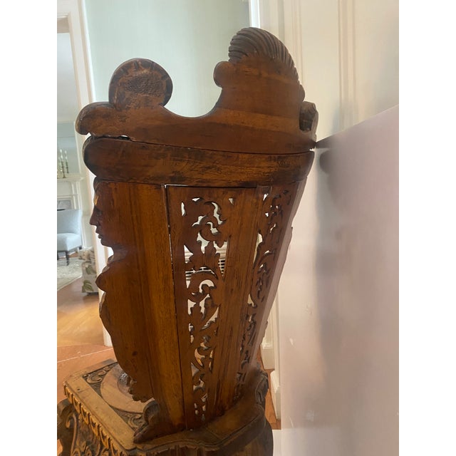 Late 19th Century Italian Rennaisance Style Sgabello Carved Hall Chair For Sale In New York - Image 6 of 11