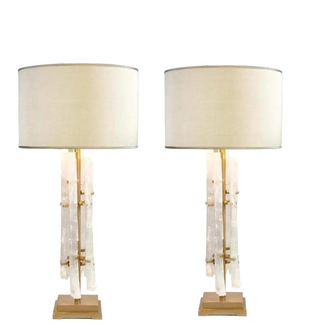 Gold Rock Crystal Lamps from Cocovara Lighting, 2000s, Set of 2 For Sale - Image 8 of 8