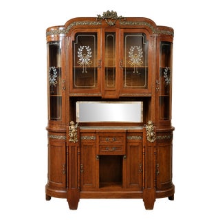 Antique Art Nouveau Display Cabinet with Putti, 1900s For Sale