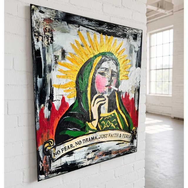 Rebel Saint Painting Canvas | Chairish