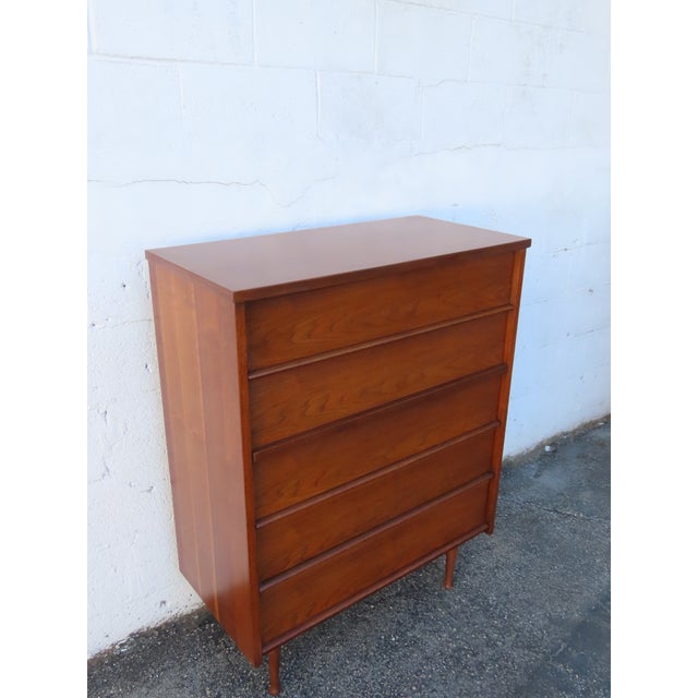 Mid Century Modern Tall Chest of Drawers 6310 For Sale - Image 14 of 15