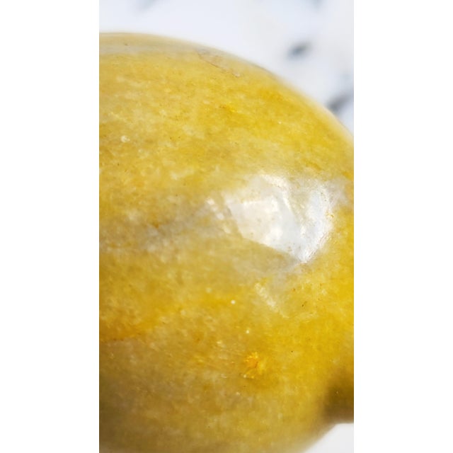 Stone Mid-Century Modern Italian Handcarved Lemon Alabaster Stone Fruit, 1960s For Sale - Image 7 of 8