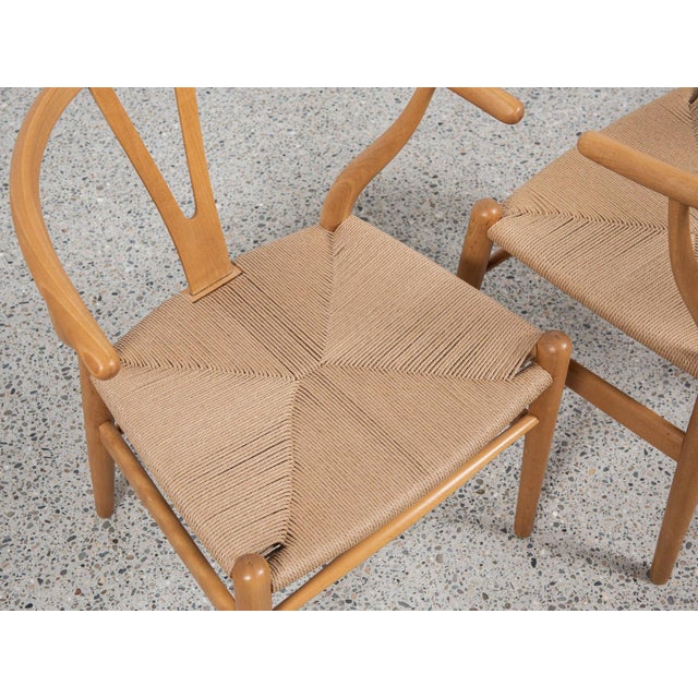 Wood Set of Mid-Century Wishbone Chairs by Hans Wegner for Carl Hansen & Søn For Sale - Image 7 of 12