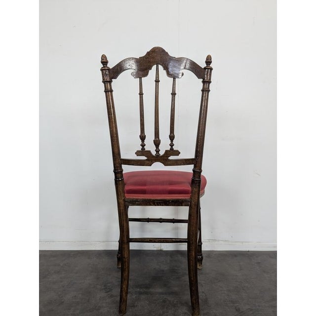 Napoleon III Bedroom Chair in Wood For Sale - Image 4 of 5