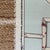 Chinoiserie 10 yard roll of Scalamandre “Baldwin Bamboo Outdoor Print” cream and red on Aqua // Chinoiserie outdoor fabric // designer upholstery fabric For Sale - Image 3 of 7
