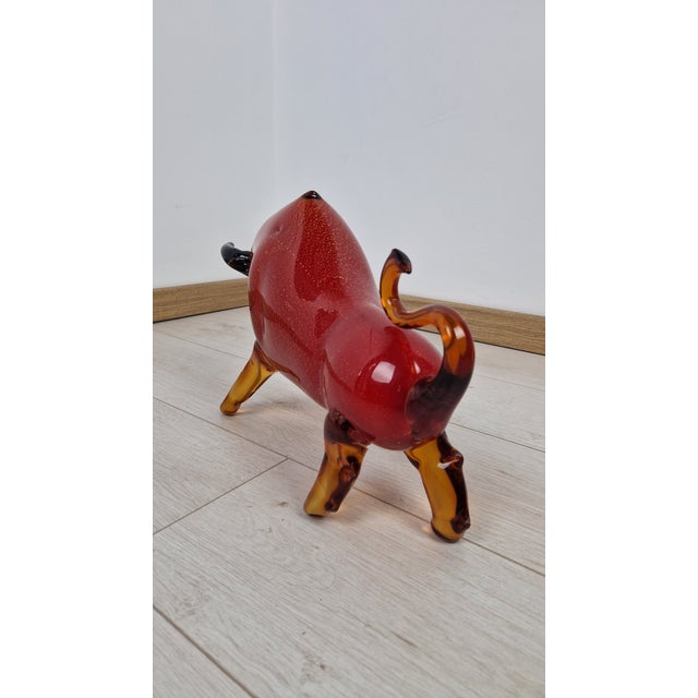 Elio Schiavon Elio Schiavon, Bull Model, 1980s, Murano Glass For Sale - Image 4 of 18