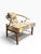 Mastercraft Vintage Pair of Empress Brass Lounge Chairs Attributed to Mastercraft in Clarence House Tibet Fabric For Sale - Image 4 of 16