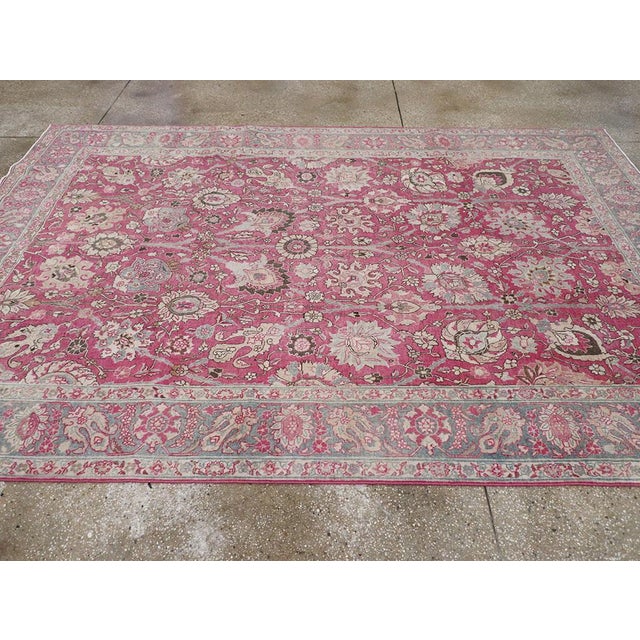 Galerie Shabab Collection Early 20th Century Persian Tabriz Carpet For Sale - Image 4 of 8