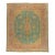 1900s Exhilarating Teal Pink Oversize Oushak Rug - 13'4" x 15'8" For Sale