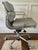 Pre-owned Herman Miller Eames Soft Pad Management Height Chair. A polished contoured aluminum frame with 2"-thick cushions...
