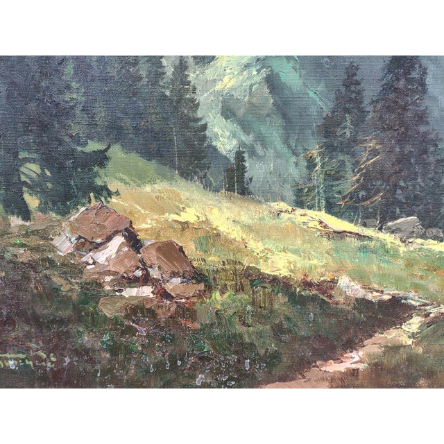Arno Lemke, Waxenstein and Alpspitze, 1950s, Oil on Canvas For Sale - Image 13 of 15