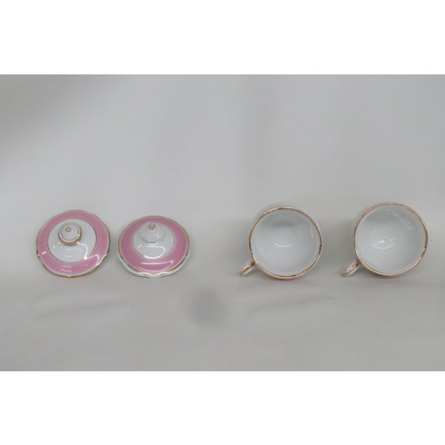 Ceramic Set of Two Espresso or Sugar Cups With Lids 4537b For Sale - Image 7 of 8