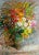 Flowers in a vase. 2020, cardboard, oil, 70x50 cm This piece is attributed to the mentioned designer/maker. It has no...