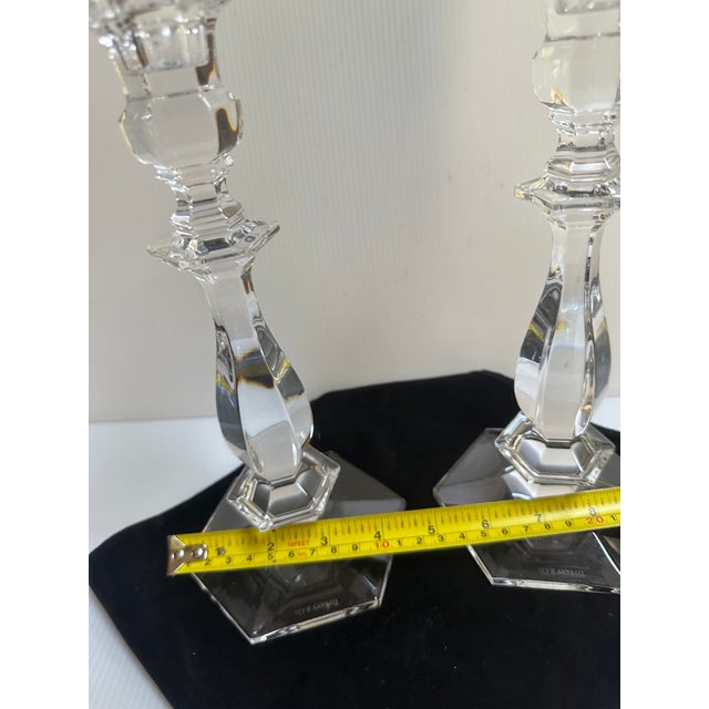 Set of Two(2) Vintage 1950s Tiffany & Co. 10"h Chunky Candlesticks For Sale In New York - Image 6 of 16