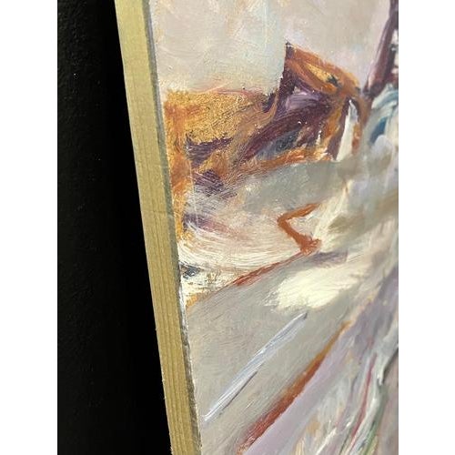 Gold Jean Krille, Landscape 148, 1985, Oil on Masonite For Sale - Image 8 of 10