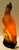 Orange Rare Original Tiffin Art Deco Glass Parrot Lamp Circa 1930s For Sale - Image 8 of 13