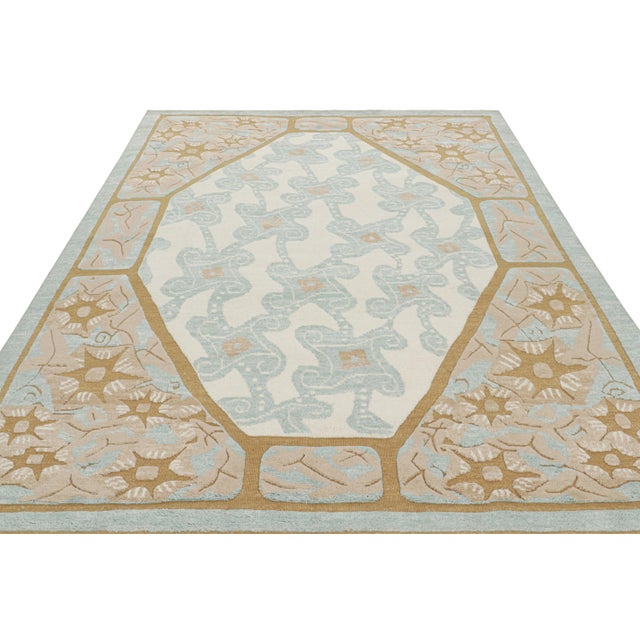 Rug & Kilim Rug & Kilim’s French Art Deco Style Rug in White With Colorful Geometric Patterns For Sale - Image 4 of 7
