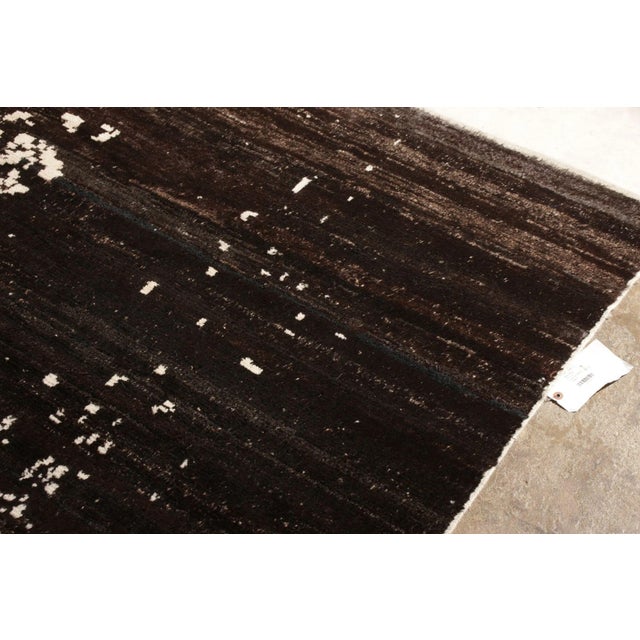 Textile Rug & Kilim’s Modern Rug in All Over Brown-Black, White Abstract Pattern For Sale - Image 7 of 8