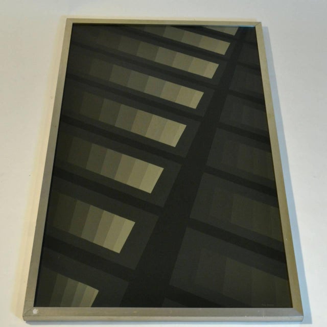 Ton Pape, Abstract Geometric Dutch Composition, 1970s, Painting on Canvas For Sale - Image 6 of 11