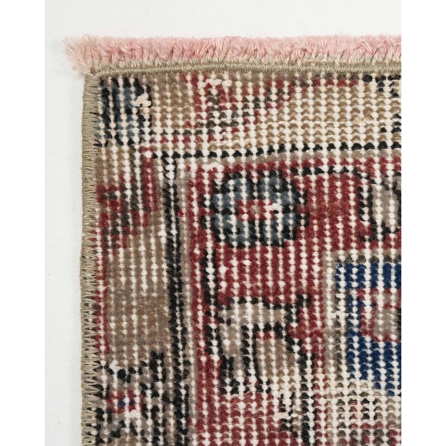 Red 1970s Vintage Turkish Oushak Handmade Wool Cotton Red Area Rug For Sale - Image 8 of 11