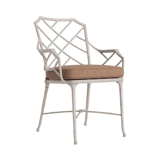 Brown Jordan Calcutta Arm Chair, Dove frame with Fusion Clay fabric For Sale - Image 12 of 12