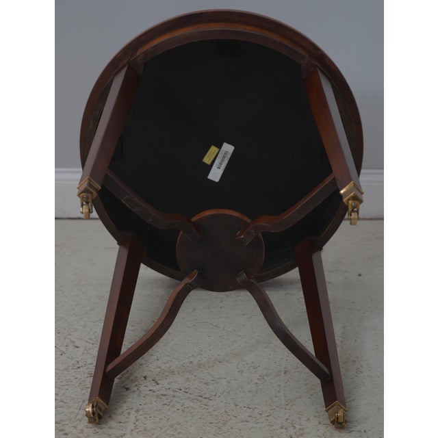 Maitland Smith Georgian Style Mahogany Inlaid Table For Sale - Image 12 of 13