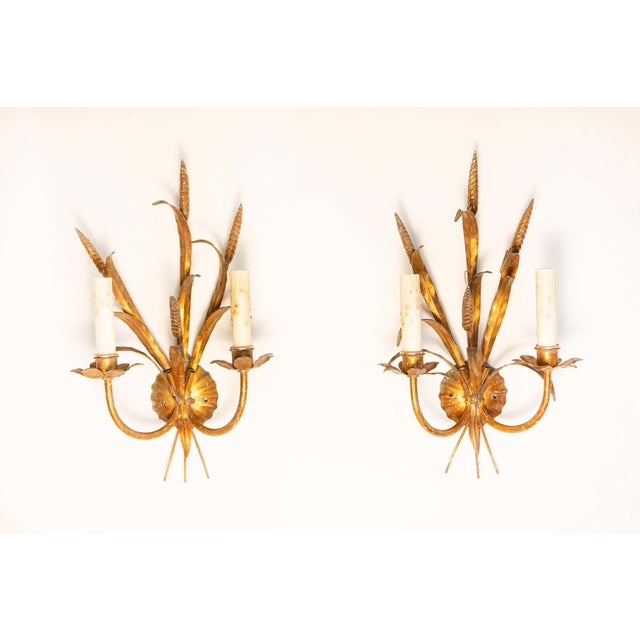 This exceptional pair of 20th-century French gilt metal sconces, inspired by the legendary Coco Chanel, epitomizes...