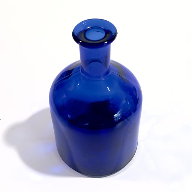 Jewel-Toned Glass Bottle Vase Curation - Group of 5 For Sale - Image 12 of 17