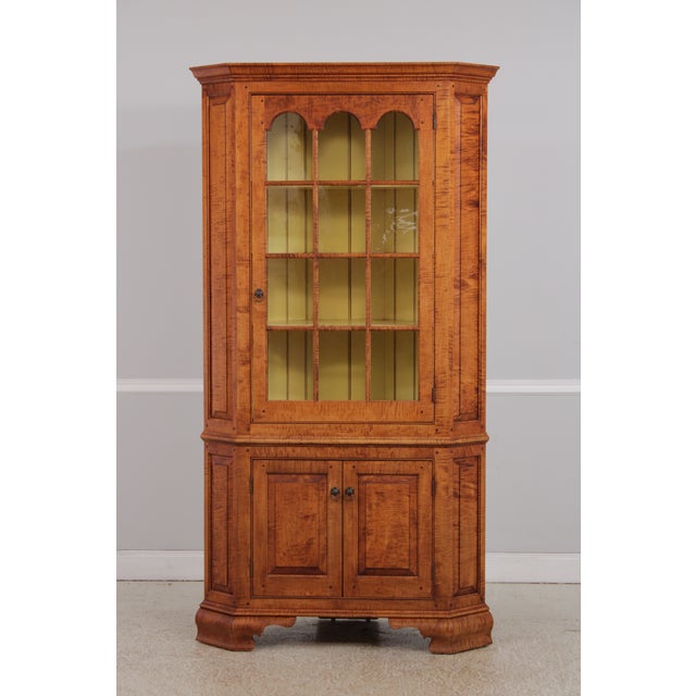 Age: C.2000 Details: Bracket Feet High Quality Construction Raised Panel Doors & Sides Individual Pane Glass Doors Bench...