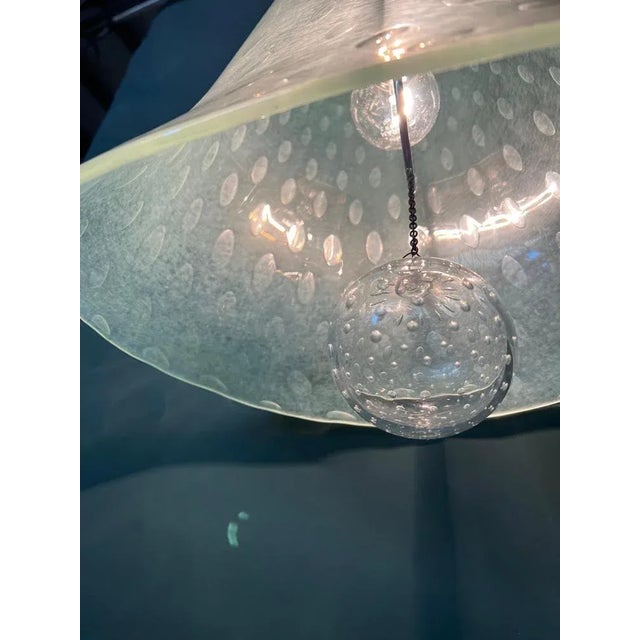 1980s Murano Glass Lantern Suspension attributed to Barovier & Toso, 1980s For Sale - Image 5 of 12