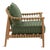 Contemporary Outdoor Teak & Fern Green Arm Chair For Sale - Image 3 of 7
