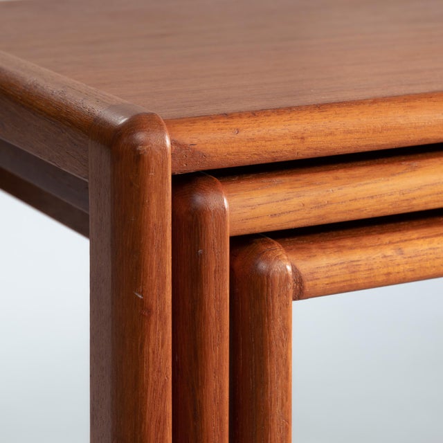 Danish Teak Nesting Tables, 1970s, Set of 3 For Sale - Image 10 of 16