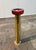 Modern Italian Mid-Century Brass and Red Lucite Pedestal Ashtray, 1970s For Sale - Image 3 of 7