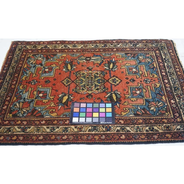 Antique Sarouk Rug 1'11'' x 2'6'' For Sale - Image 9 of 10