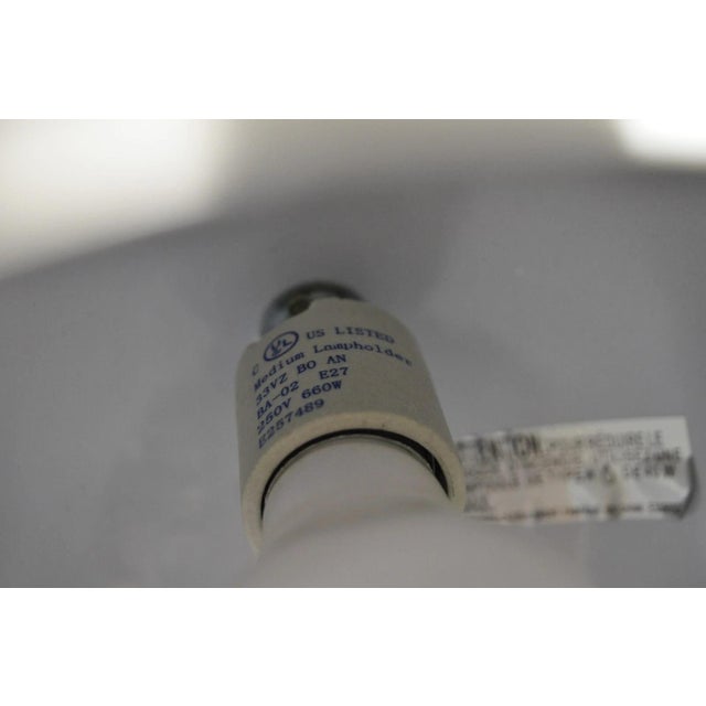 Contemporary Modern Satin Nickel Chrome Arc White Marble Base Desk Table Lamp For Sale - Image 9 of 12