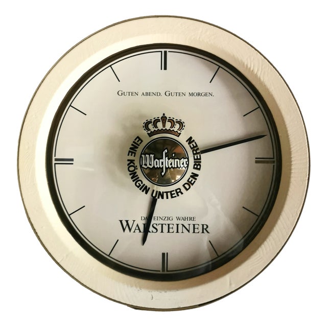Large Vintage Wall Clock by Warsteiner, 1970s For Sale