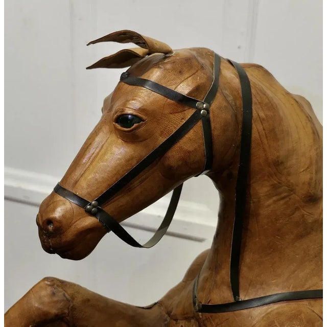 1920s Life Size Arts and Crafts Leather Model of a Horse, 1920s For Sale - Image 5 of 10