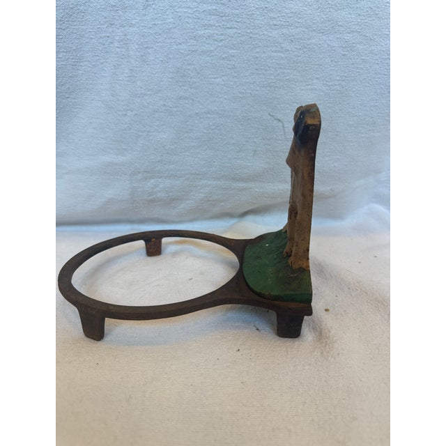 1930s 1930s Cast Iron Adorable JRT Small Dog Feeder For Sale - Image 5 of 9