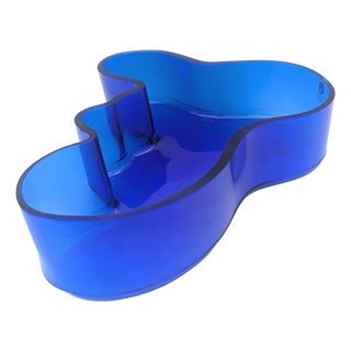 Alvar Aalto's Iittala Cobalt Blue "Savoy" Glass Bowl For Sale