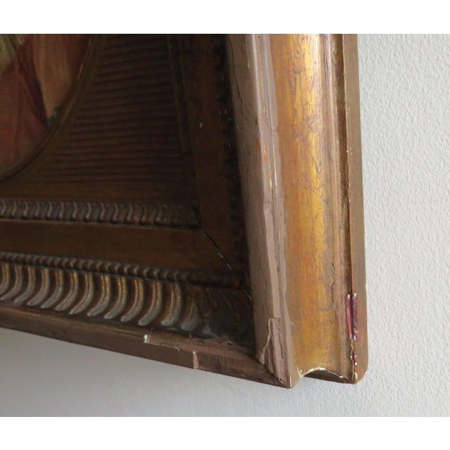 18th C. French Portrait Oil Painting of a Young Girl Child Antique For Sale In Providence - Image 6 of 7